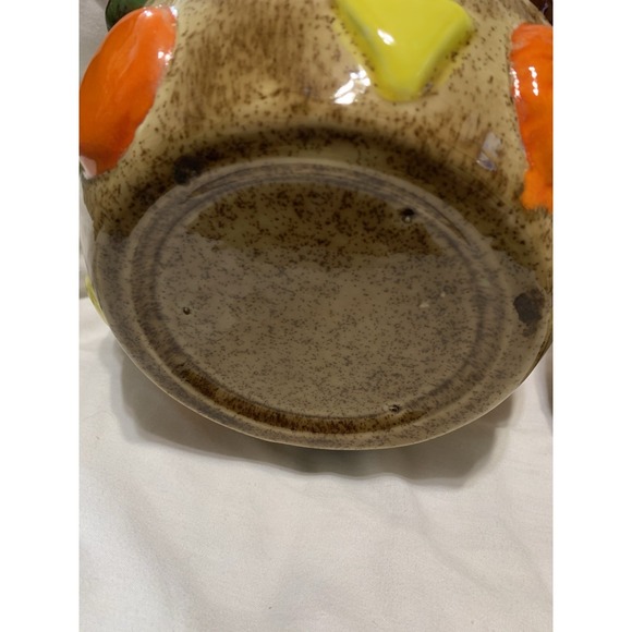 1950s Vintage Cookies All Over Cookie Jar With Walnut Handle Lid Vintage - Picture 12 of 13